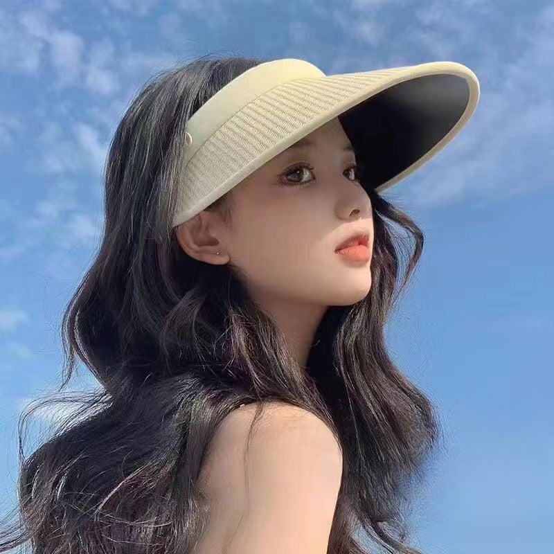 Wholesale of Empty Top Sunshade Straw Woven Sunscreen Hats